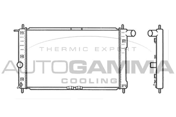 Radiateur, refroidissement du moteur AUTOGAMMA 102587