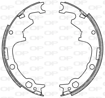 Jeu de mâchoires de frein OPEN PARTS BSA2169.00