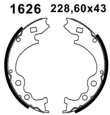 Jeu de mâchoires de frein BSF 01626