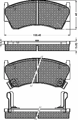 Kit de plaquettes de frein, frein à disque BSF 10406