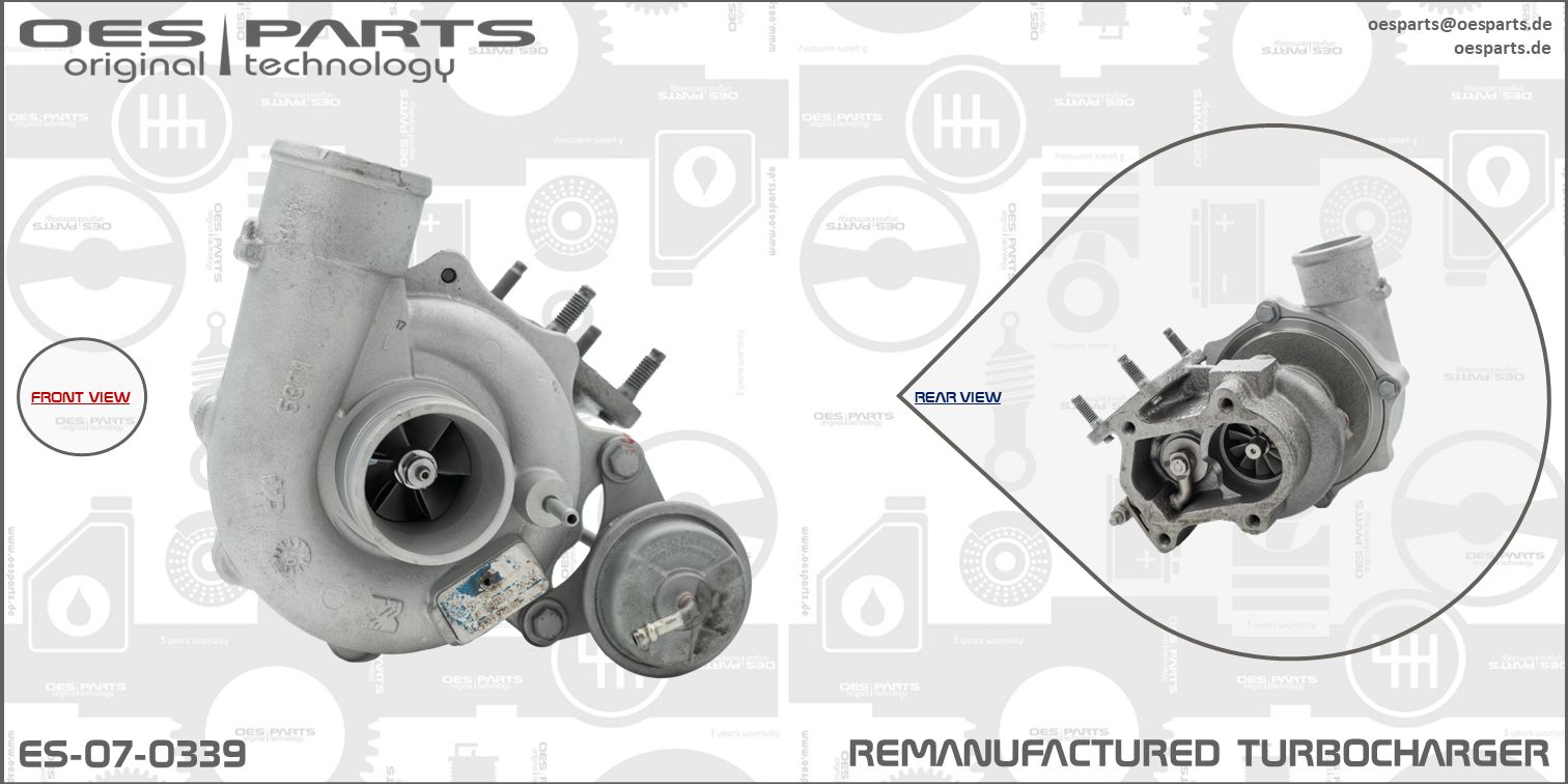 Turbocompresseur, suralimentation OES PARTS ES-07-0339