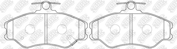 Kit de plaquettes de frein, frein à disque NiBK PN0112