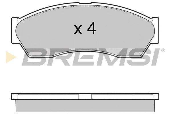 Kit de plaquettes de frein, frein à disque BREMSI BP3434