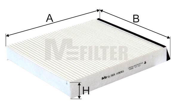 Filtre, air de l'habitacle MFILTER K 9051