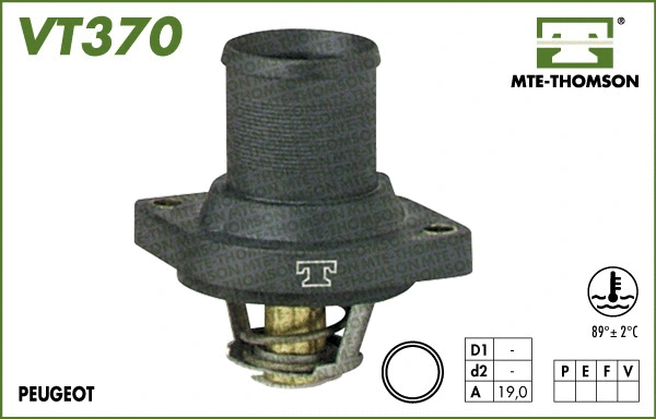 Thermostat, liquide de refroidissement MTE-THOMSON VT370.89