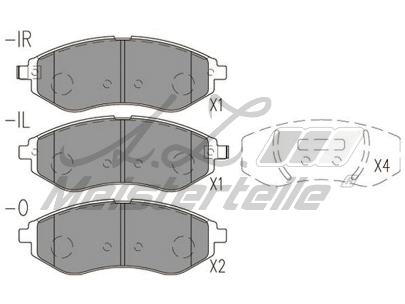 Kit de plaquettes de frein, frein à disque A.Z. Meisterteile AZMT-44-022-2034
