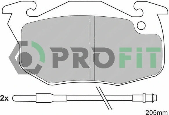 Kit de plaquettes de frein, frein à disque PROFIT 5000-0393