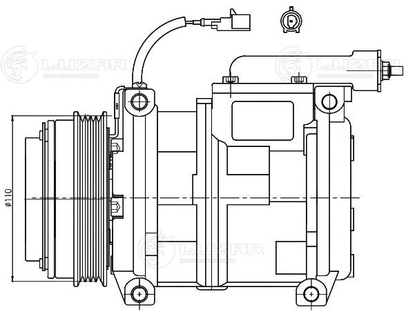 Compresseur, climatisation LUZAR LCAC 1622