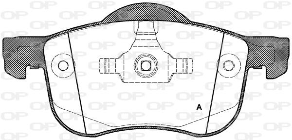 Kit de plaquettes de frein, frein à disque OPEN PARTS BPA0713.00