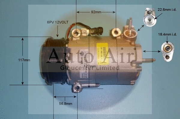 Compresseur, climatisation AUTO AIR GLOUCESTER 14-9680