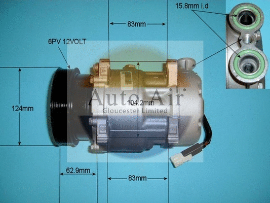 Compresseur, climatisation AUTO AIR GLOUCESTER 14-7484R