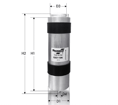 Filtre à carburant TECNECO FILTERS GS1196