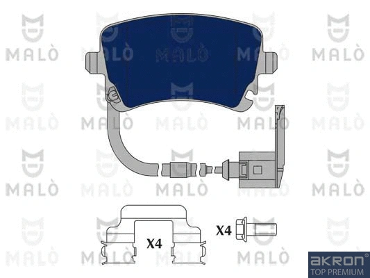 Kit de plaquettes de frein, frein à disque AKRON-MALÒ 1050788