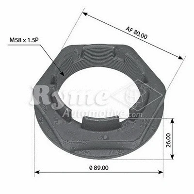 Écrou, bout d'essieu Automotive RYME 332059