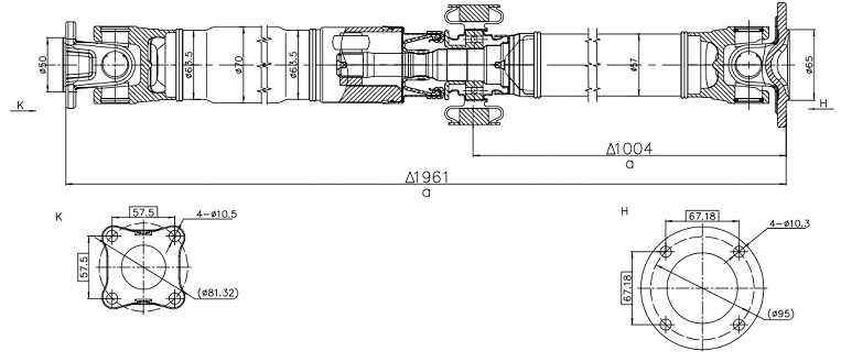 Arbre de transmission, entraînement essieux SERCORE 32143