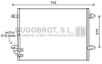 Condenseur, climatisation BUGOBROT 62-VW5323
