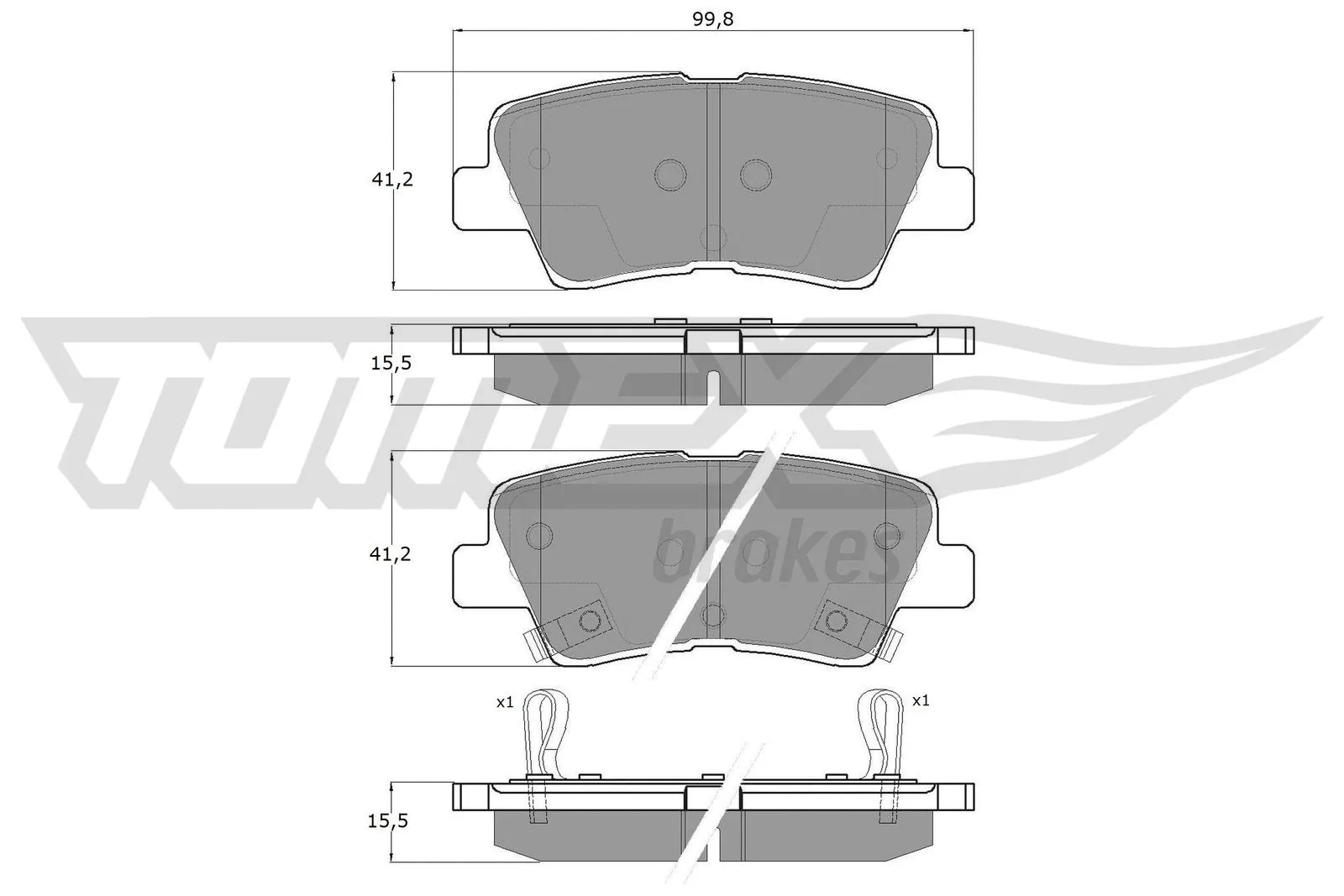 Kit de plaquettes de frein, frein à disque TOMEX Brakes TX 17-69