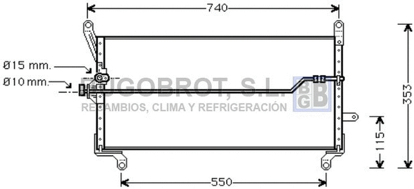 Condenseur, climatisation BUGOBROT 62-FT5171