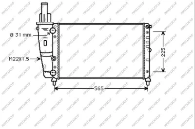 Radiateur, refroidissement du moteur PRASCO FT132R002