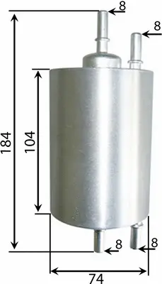 Filtre à carburant JS ASAKASHI FS0074