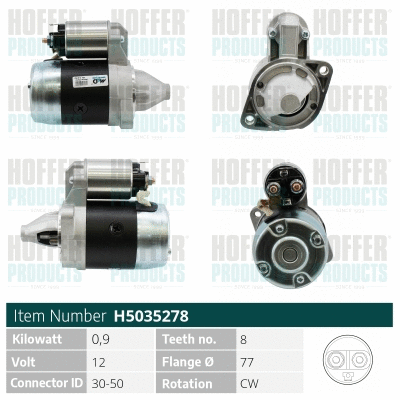 Démarreur HOFFER H5035278