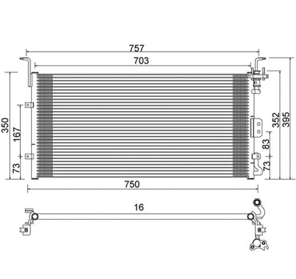 Condenseur, climatisation HART 603 804