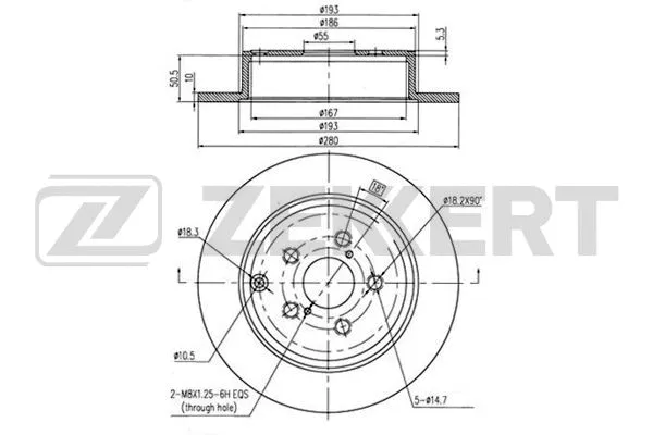 Disque de frein ZEKKERT BS-5473B