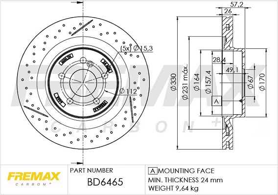 Disque de frein FREMAX BD-6465