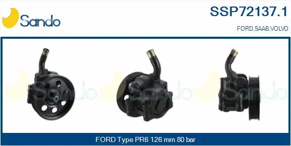 Pompe hydraulique, direction SANDO SSP72137.1