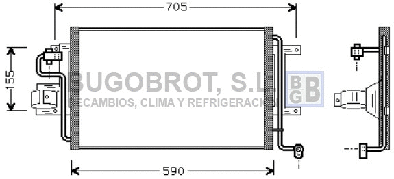 Condenseur, climatisation BUGOBROT 62-AI5130