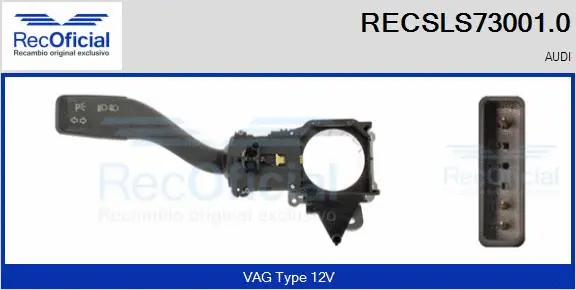 Commutateur de colonne de direction RECOFICIAL RECSLS73001.0
