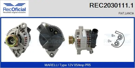 Alternateur RECOFICIAL REC2030111.1