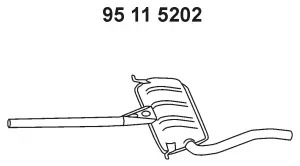 Silencieux central EBERSPÄCHER 95 11 5202