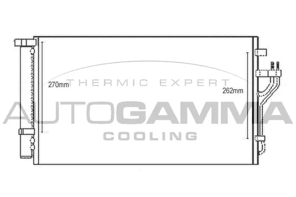 Condenseur, climatisation AUTOGAMMA 107110