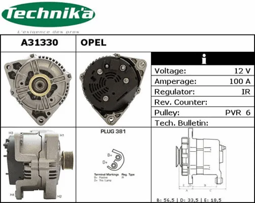 Alternateur Technika A31330