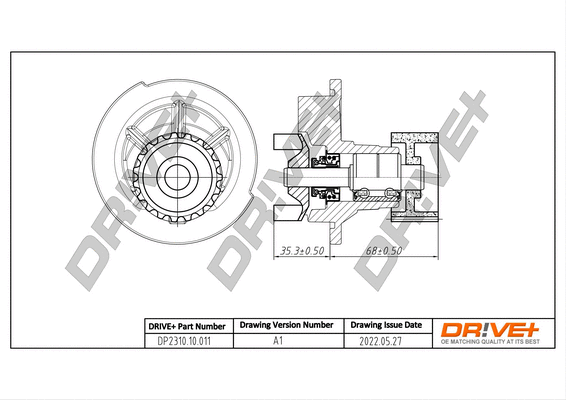 Pompe à eau, refroidissement du moteur Dr!ve+ DP2310.10.011