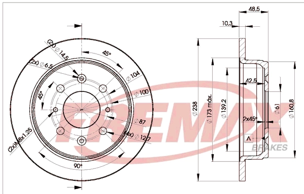 Disque de frein FREMAX BD-1703