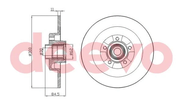 Disque de frein DEEVO BD22760