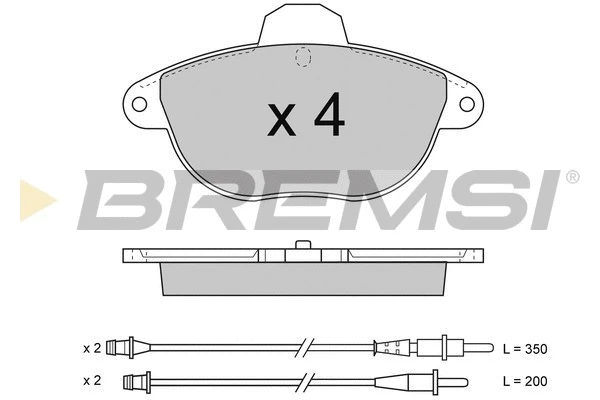 Kit de plaquettes de frein, frein à disque BREMSI BP2737