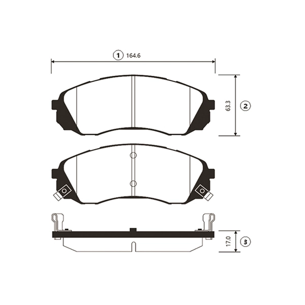 Kit de plaquettes de frein, frein à disque CTR GK0546