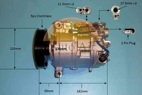 Compresseur, climatisation AUTO AIR GLOUCESTER 14-1816p