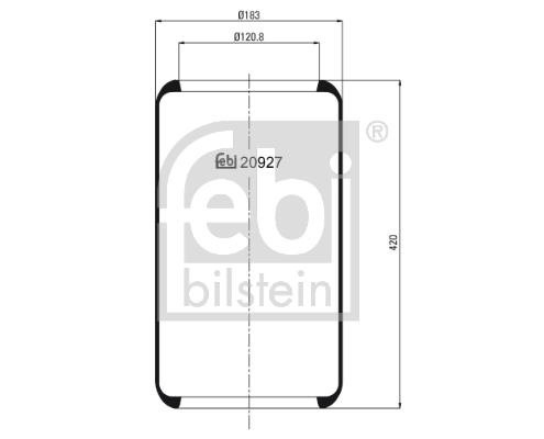 Soufflet de suspension, suspension pneumatique FEBI BILSTEIN 20927