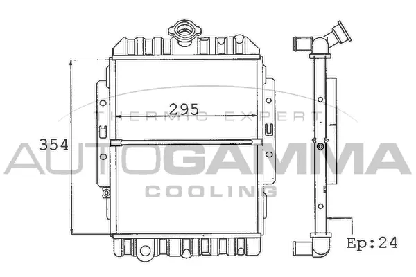 Radiateur, refroidissement du moteur AUTOGAMMA 100244