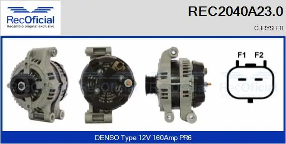 Alternateur RECOFICIAL REC2040A23.0