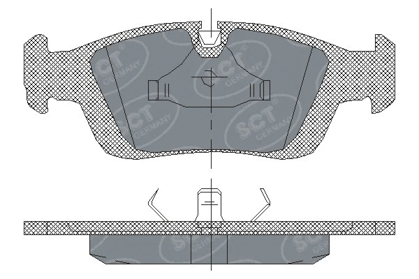Kit de plaquettes de frein, frein à disque SCT - MANNOL SP 164 PR