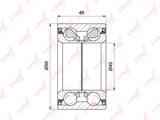 Kit de roulements de roue LYNXAUTO WB-1172