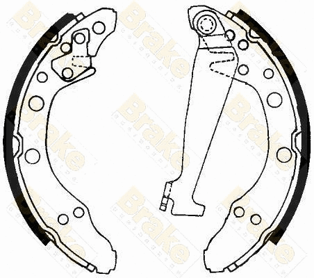 Jeu de mâchoires de frein Brake ENGINEERING SH1092