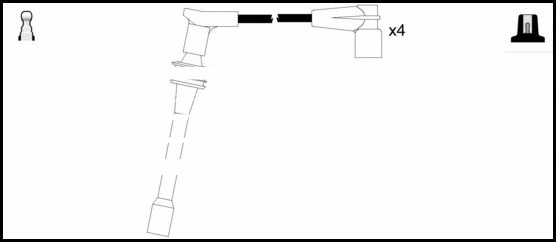 Kit de câbles d'allumage LEMARK HOES782
