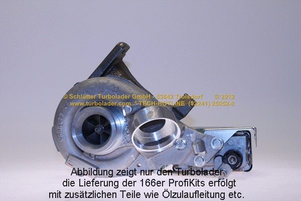 Turbocompresseur, suralimentation SCHLÜTTER TURBOLADER 166-00555