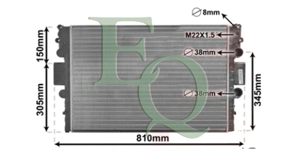 Radiateur, refroidissement du moteur EQUAL QUALITY RM0128